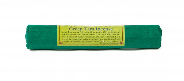 Najwyższej jakości kadzidła bhutańskie „GREEN TARA” ZIELONA TARA wykonane z masy roślinnej według starodawnej receptury. Aromat drzewno  ziołowy. 