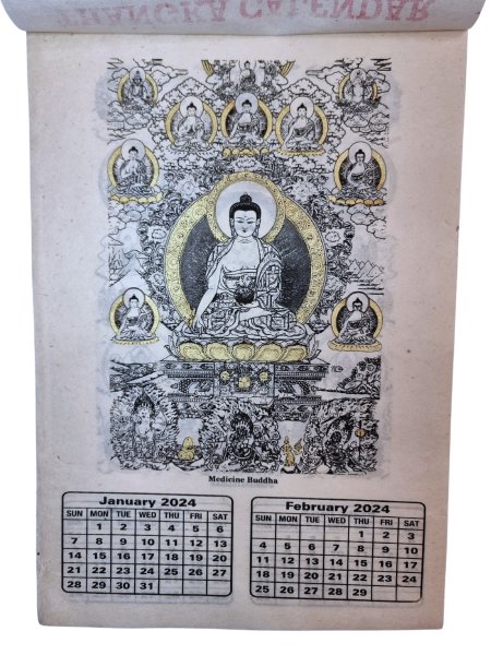 Wall calendar 2024: Thangka Buddha 