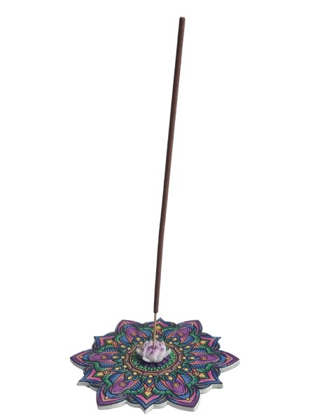 Incense holder MANDALA  purple (big)